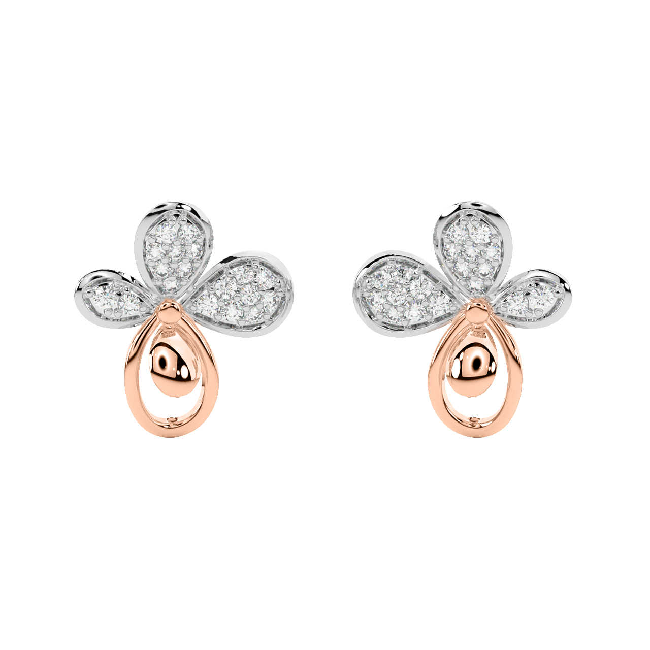 Everlee Round Diamond Stud Earrings